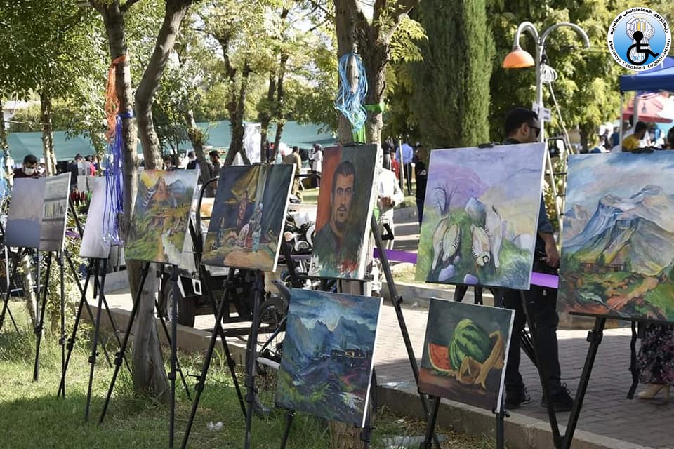 Art exhibition of Two Photographers and two Artists with disabilities in Autumn and Pomegranate Festival in Halabja