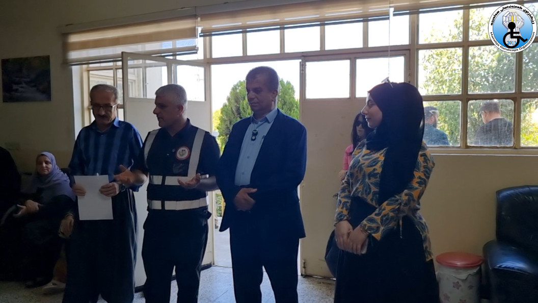 دابەشکردنی ٨ کورسیی کارەبایی بەسەر کەسانی خاوەن پێداویستیی تایبەت لە هەڵەبجە