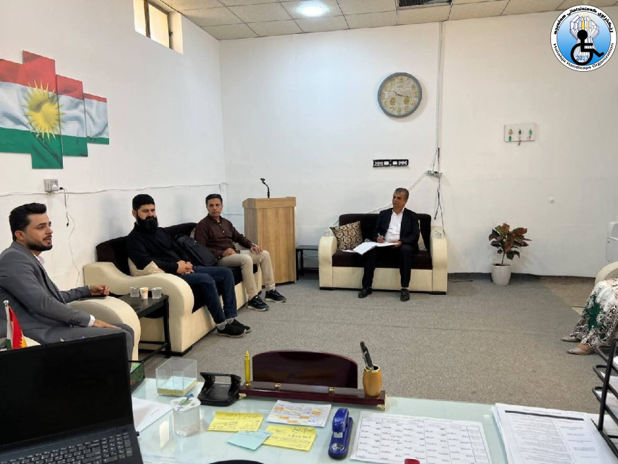 Meeting of representatives of Halabja Disabled Organization with active groups of Dlin school