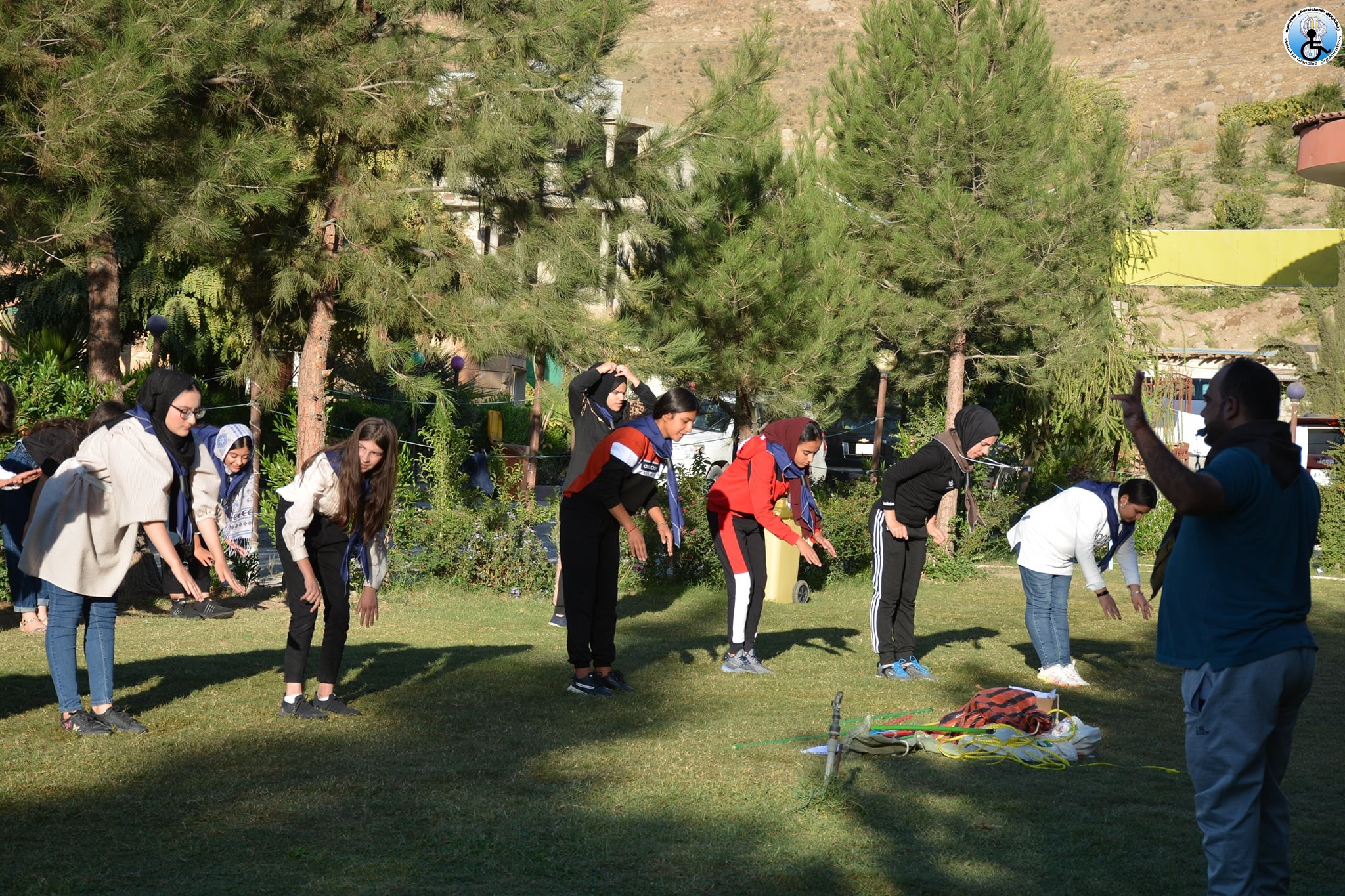 Organizing a camping for primary students. with disabilities