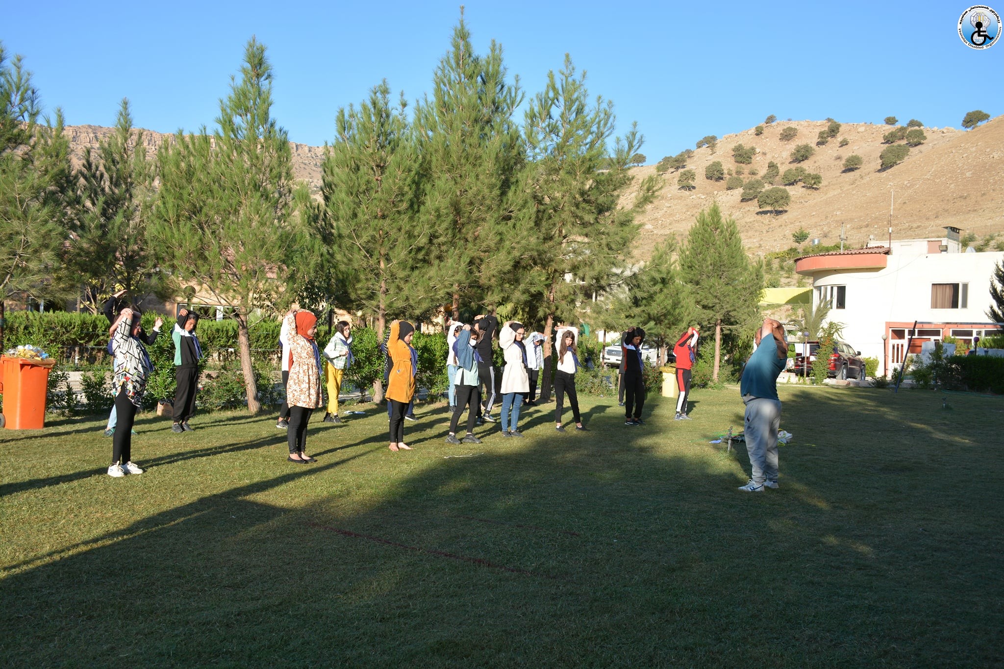 Organizing a camping for primary students. with disabilities