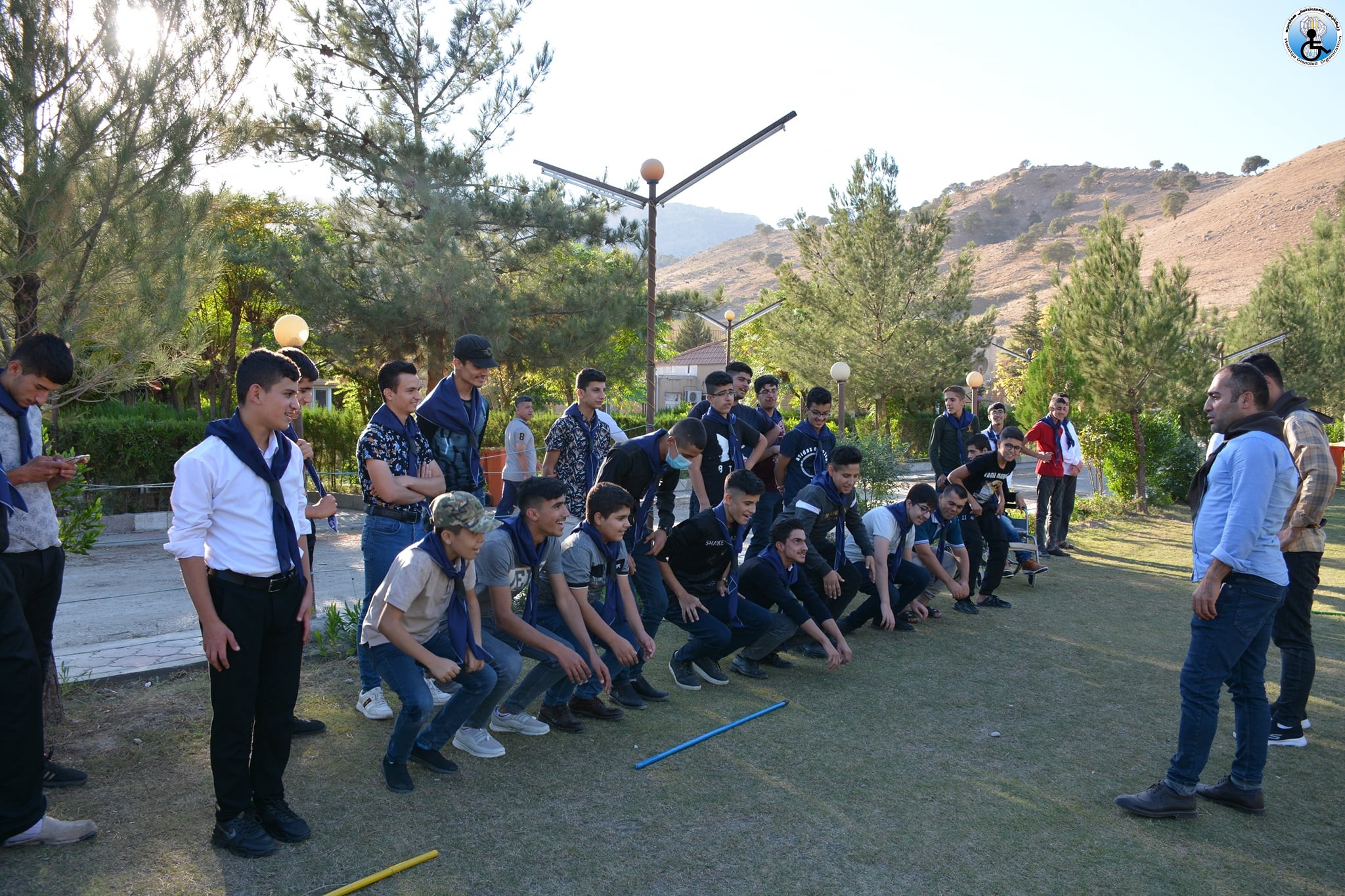 Organizing a camping for primary students. with disabilities