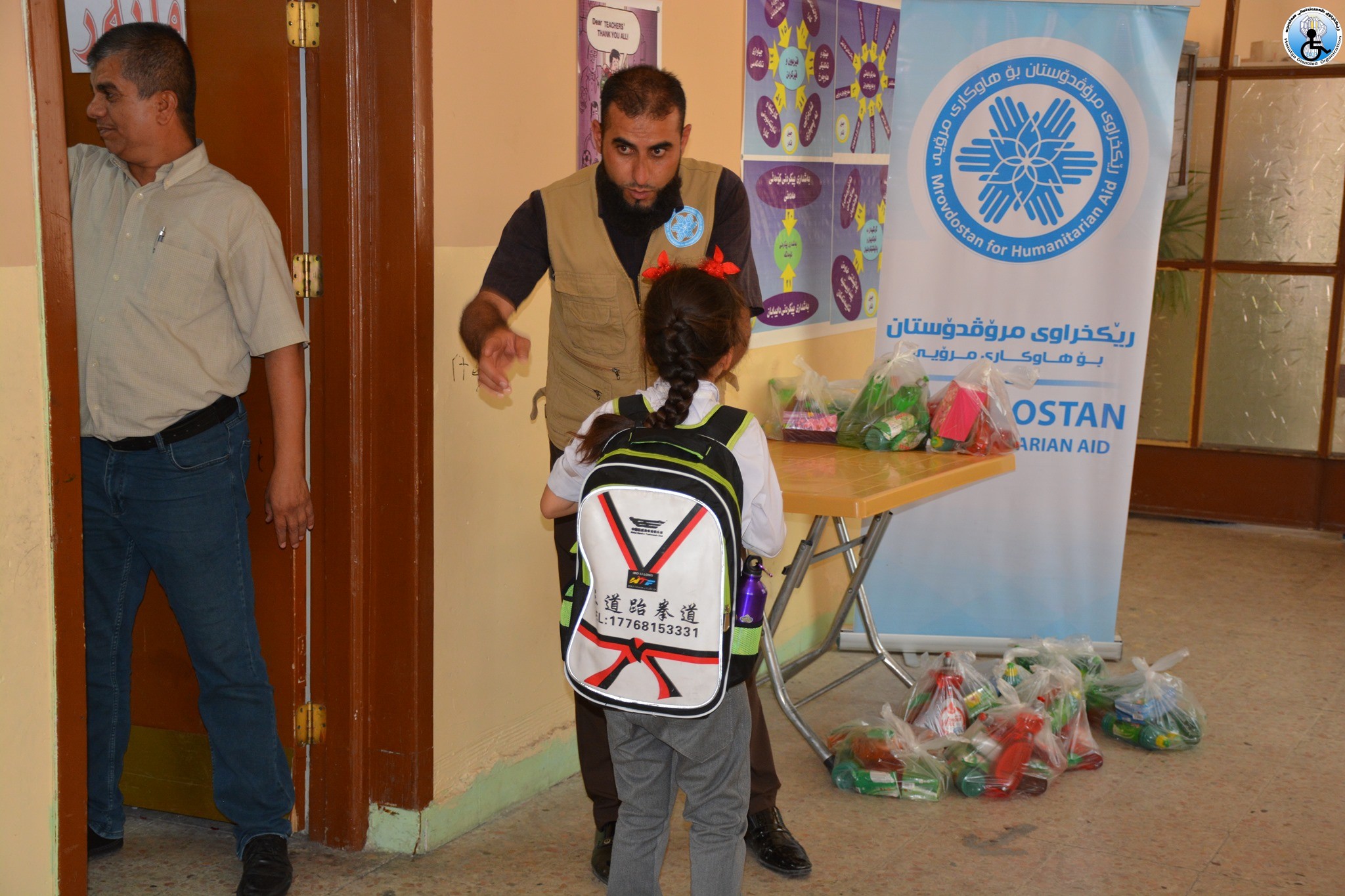 Distributing Hygiene Kits