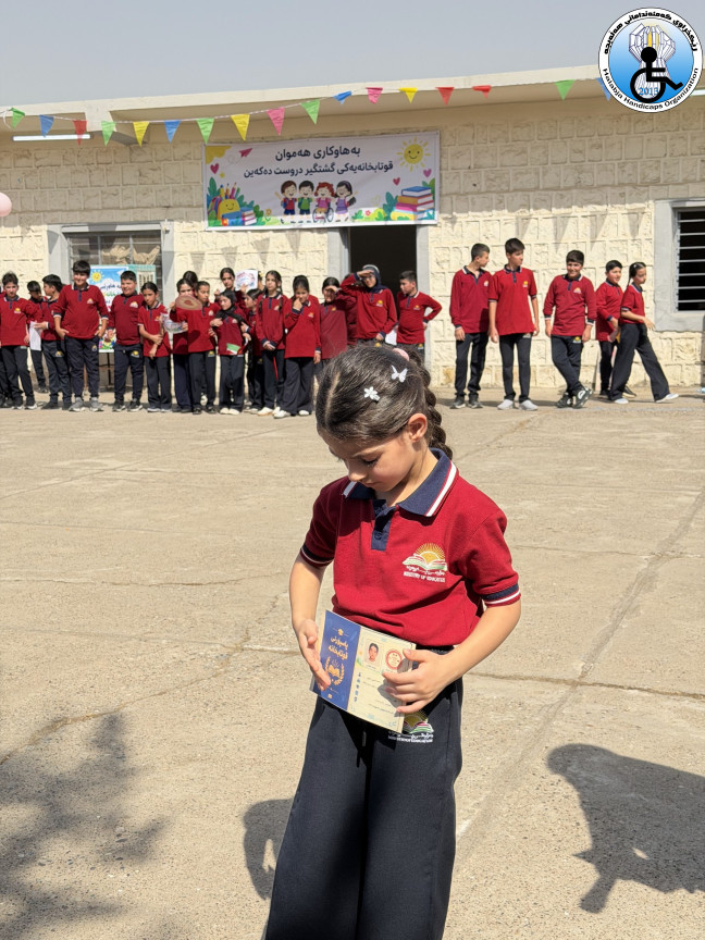 Conducting an activity on the opening of schools in Hawar and Dilin schools in Erbil