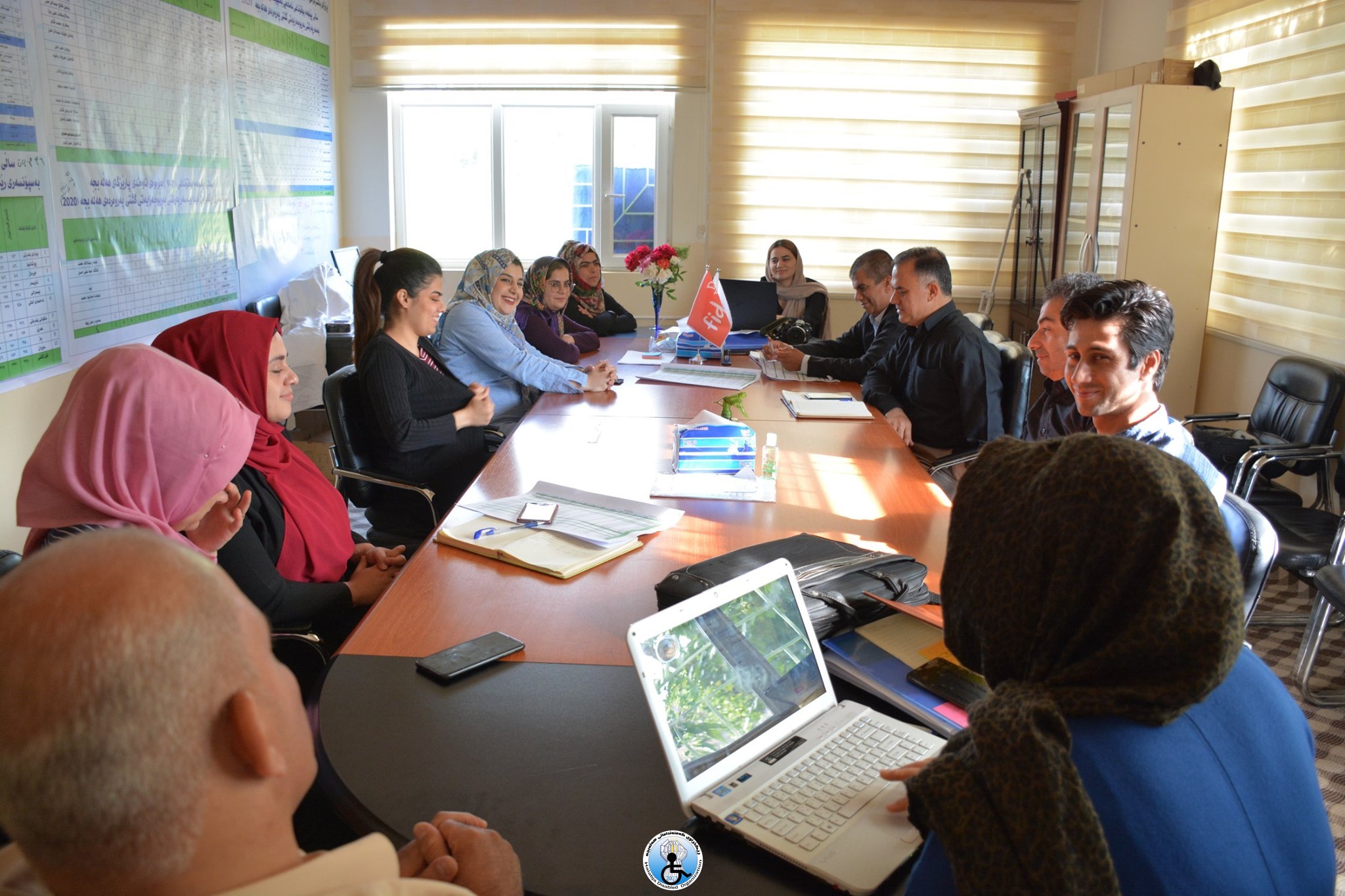 كۆبوونه‌وه‌ی هه‌فتانه‌ی ڕێكخراوی كه‌مئه‌ندامانی هه‌ڵه‌بجه‌