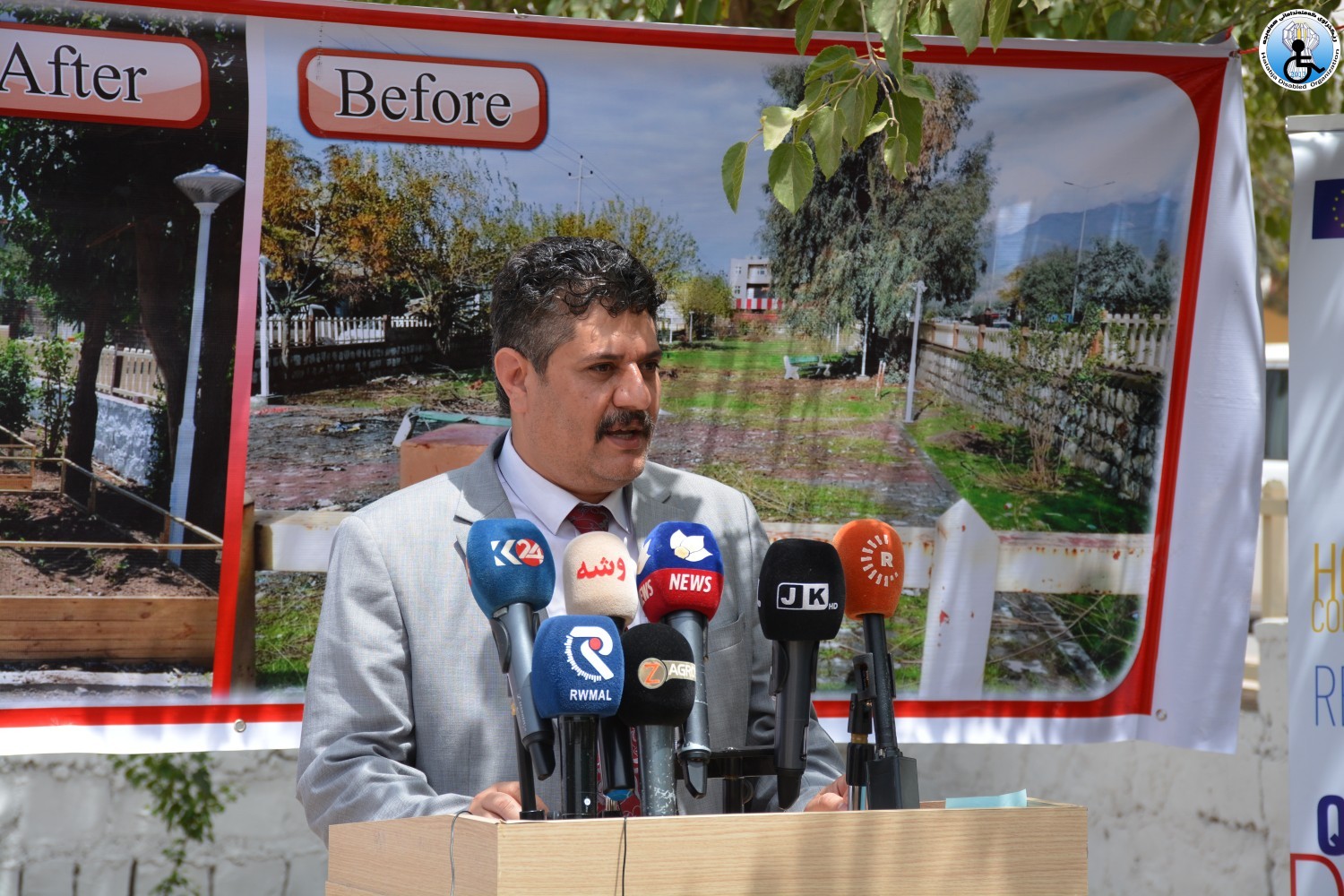 Abandoned park in Halabja turned into disability-friendly green space