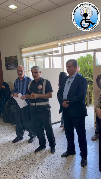 دابەشکردنی ٨ کورسیی کارەبایی بەسەر کەسانی خاوەن پێداویستیی تایبەت لە هەڵەبجە