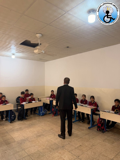 کۆبوونەوەی نوێنەری ڕێکخراوی کەمئەندامانی هەڵەبجە لەگەڵ گروپە چالاکەکانی قوتابخانەی هاوار