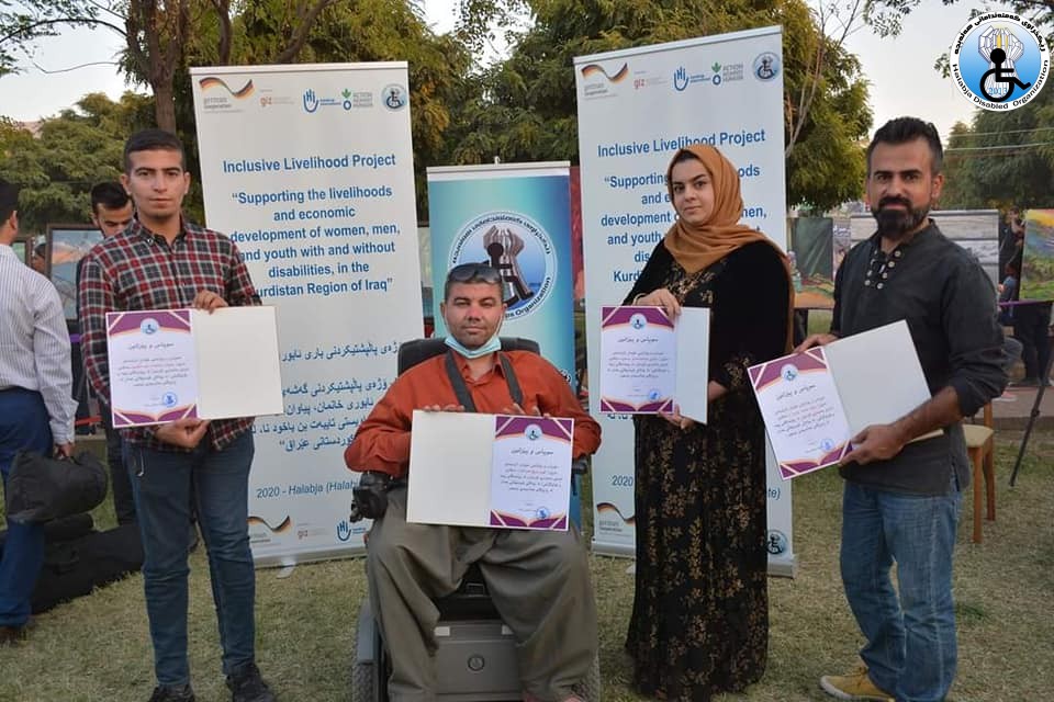 Art exhibition of Two Photographers and two Artists with disabilities in Autumn and Pomegranate Festival in Halabja