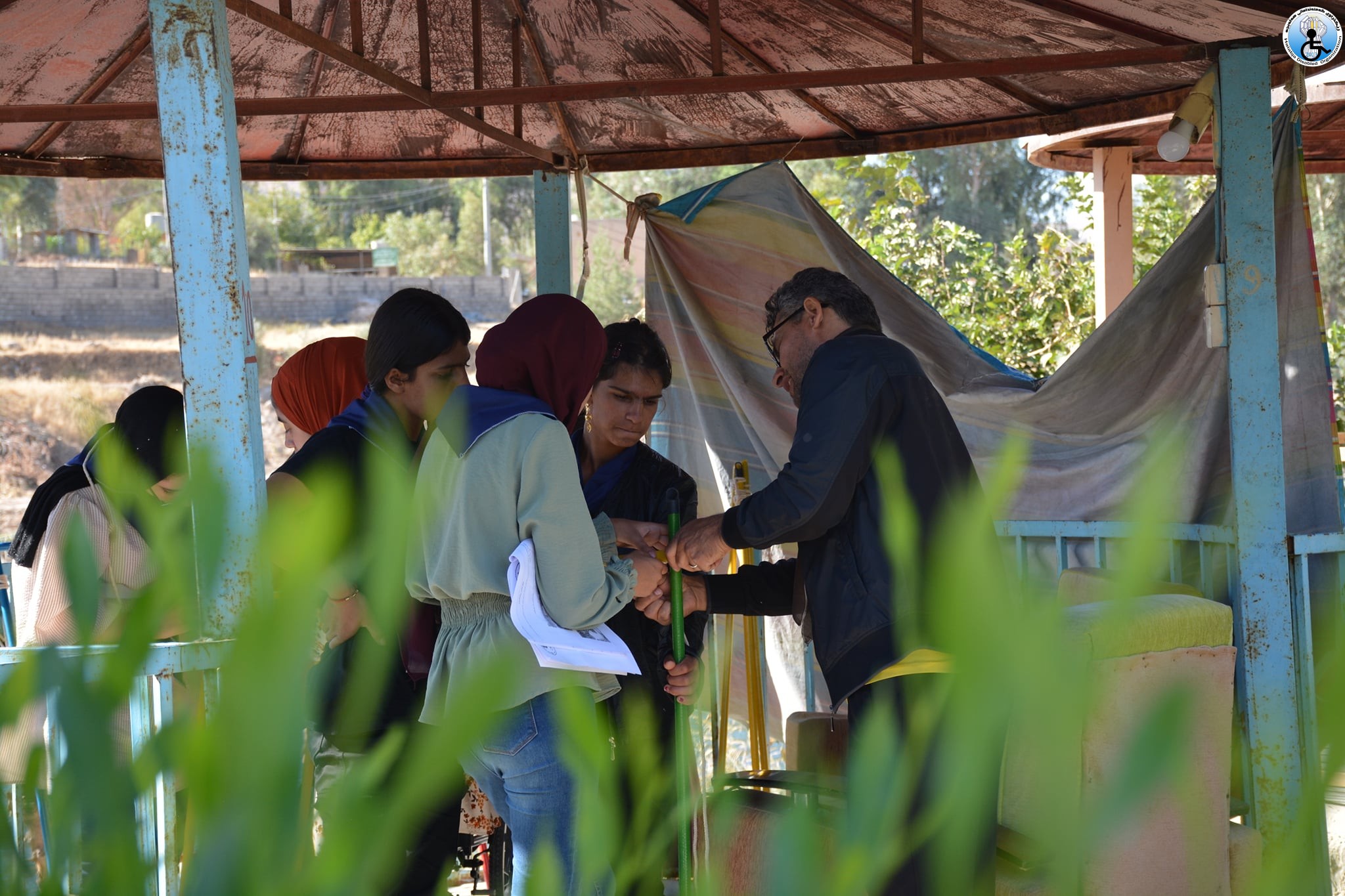 Organizing a camping for primary students. with disabilities