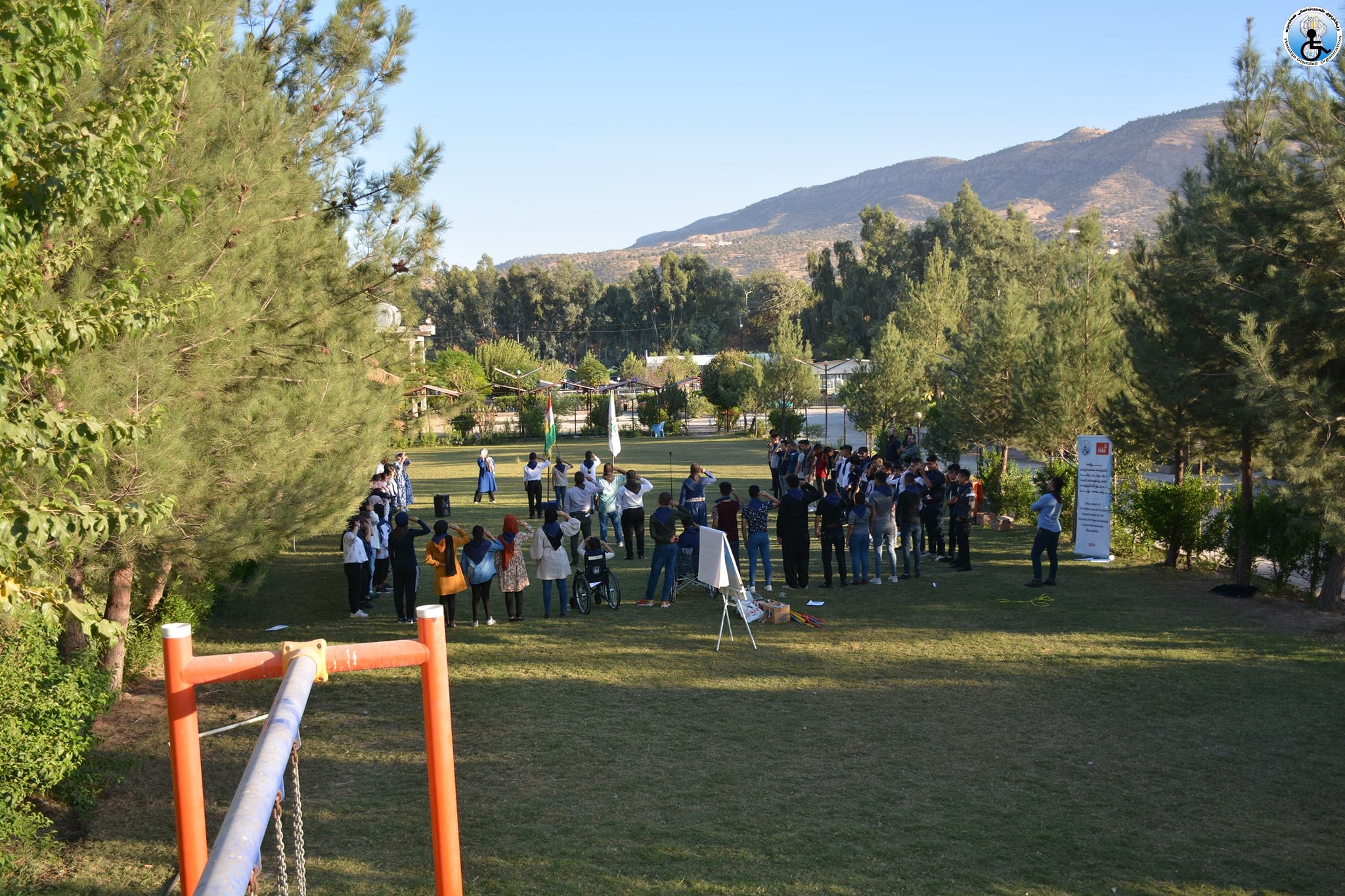 Organizing a camping for primary students. with disabilities