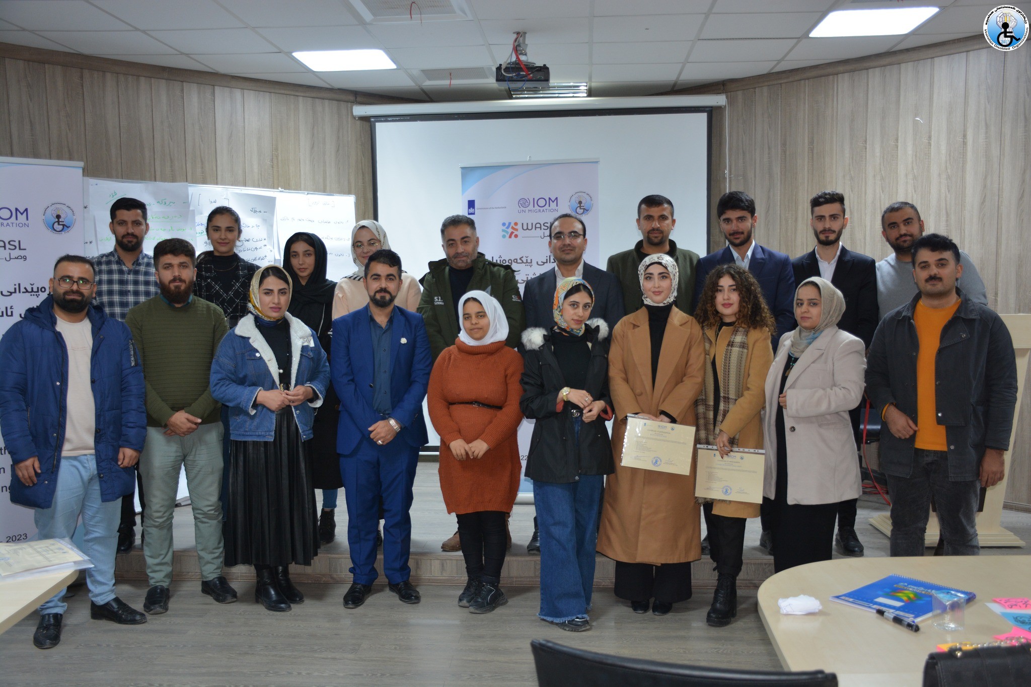 بەرزکردنەوەی توانای گەنجان و گشتگیرکردنەوەی کۆمەڵگە لەپێشینەی کارەکانی ڕێکخراوی کەمئەندامانی هەڵەبجەیە